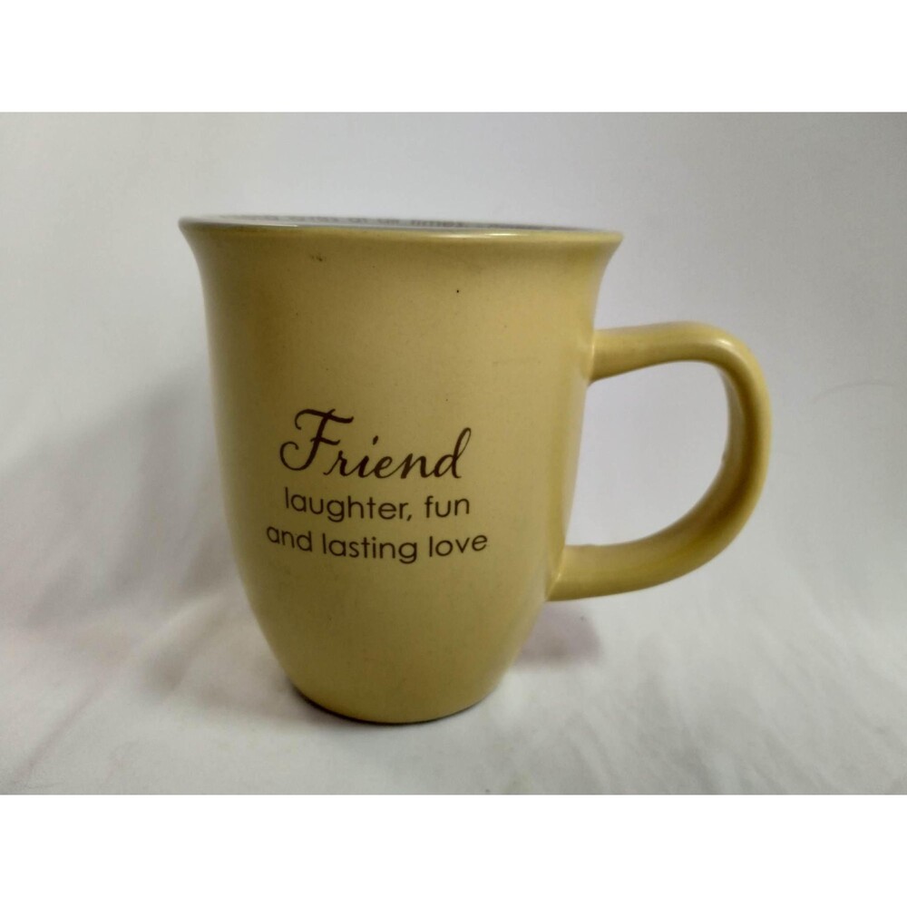 Abbey Press Yellow Proverbs 17:17 Friendship Coffee Cup